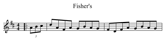 Fisher's - staff notation