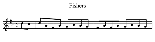 Fishers - staff notation
