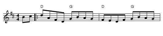 Fishers's Hornpipe - staff notation