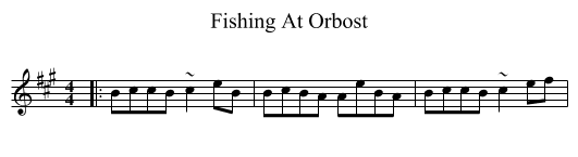 Fishing At Orbost - staff notation