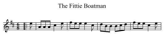 Fittie Boatman, The  - staff notation