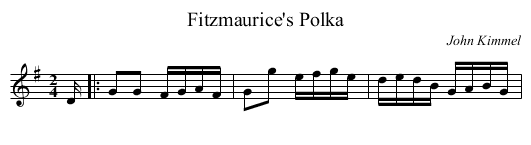 Fitzmaurice's Polka - staff notation