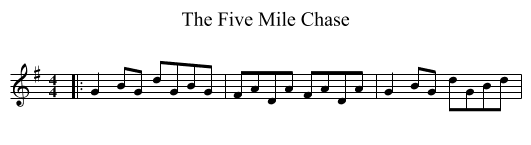 Five Mile Chase, The  - staff notation