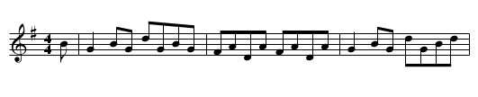 Five Mile Chase, The - staff notation