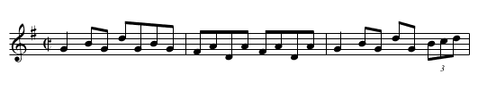 Five Mile Chase, The - staff notation