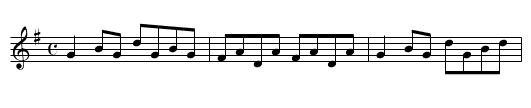 Five Mile Chase - staff notation