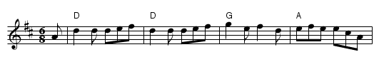 Five String Jig - staff notation
