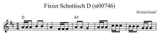 Fixier Schottisch D (st00746) - staff notation