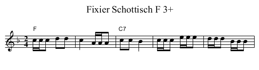 Fixier Schottisch F 3+ - staff notation