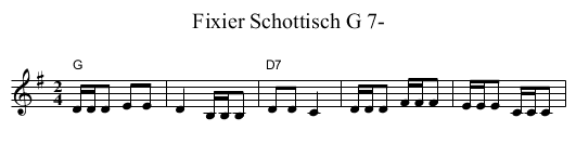 Fixier Schottisch G 7- - staff notation