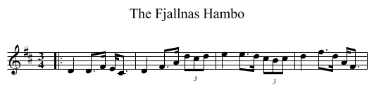 Fjallnas Hambo, The  - staff notation