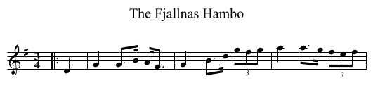 Fjallnas Hambo, The  - staff notation