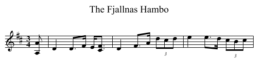 Fjallnas Hambo, The  - staff notation