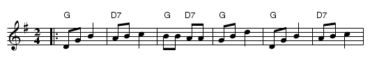 Fj&auml;skern (G) - staff notation