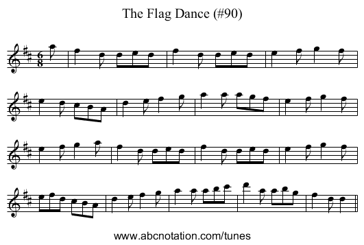 Flag Dance (#90), The - staff notation