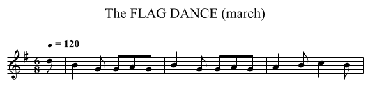 FLAG DANCE (march), The - staff notation