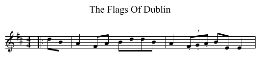 Flags Of Dublin, The  - staff notation