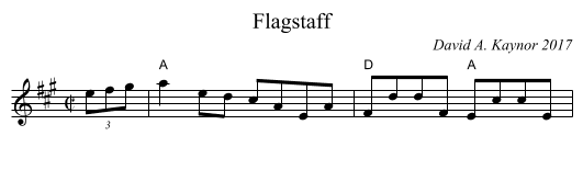 Flagstaff - staff notation