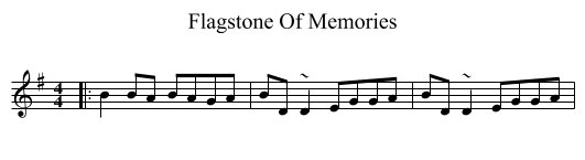 Flagstone Of Memories - staff notation