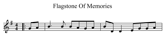 Flagstone Of Memories - staff notation
