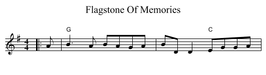 Flagstone Of Memories - staff notation