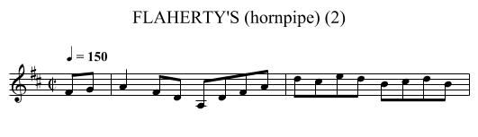 FLAHERTY'S (hornpipe) (2) - staff notation