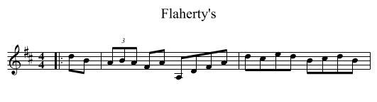 Flaherty's - staff notation