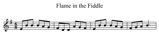 Flame in the Fiddle - staff notation