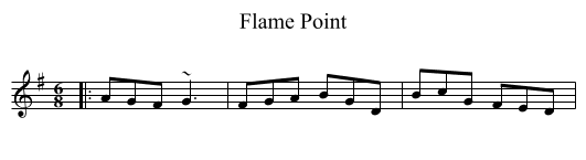 Flame Point - staff notation