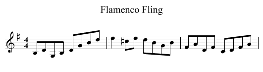 Flamenco Fling - staff notation