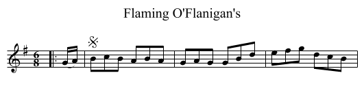 Flaming O'Flanigan's - staff notation