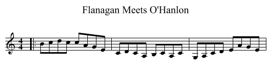 Flanagan Meets O'Hanlon - staff notation