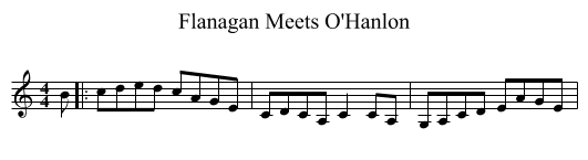 Flanagan Meets O'Hanlon - staff notation