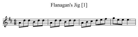 Flanagan's Jig [1] - staff notation