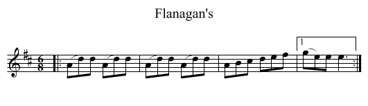 Flanagan's - staff notation