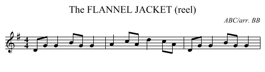 FLANNEL JACKET (reel), The - staff notation