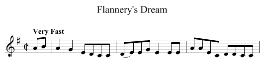 Flannery's Dream - staff notation