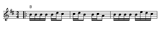 Flaskadriga - staff notation