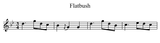 Flatbush - staff notation