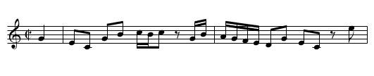 Flatering Mirtilla - staff notation