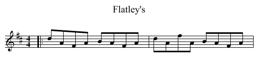 Flatley's - staff notation