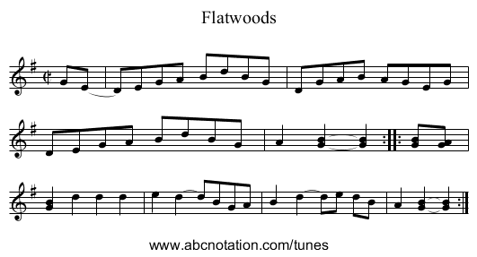 Flatwoods - staff notation