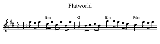 Flatworld - staff notation