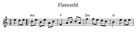Flatworld - staff notation