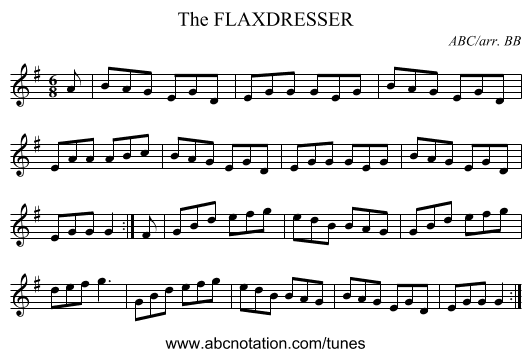 FLAXDRESSER, The - staff notation