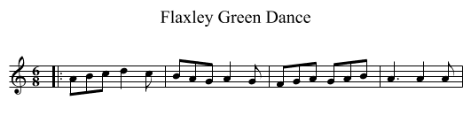 Flaxley Green Dance - staff notation