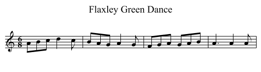 Flaxley Green Dance - staff notation