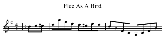 Flee As A Bird - staff notation