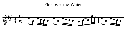 Flee over the Water - staff notation