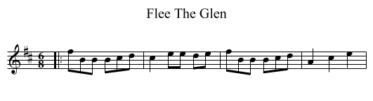 Flee The Glen - staff notation